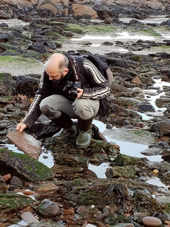 Stone turning at low tide